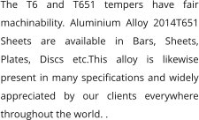 Aluminium Alloy 2014T651 Sheet